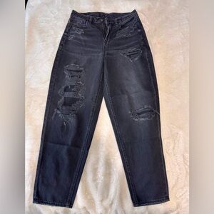 Women's Relaxed Mom Black Jeans size 4